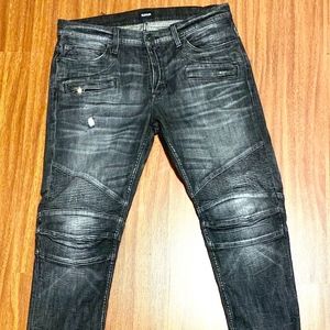 HUDSON BLINDER SKINNY BIKER JEANS